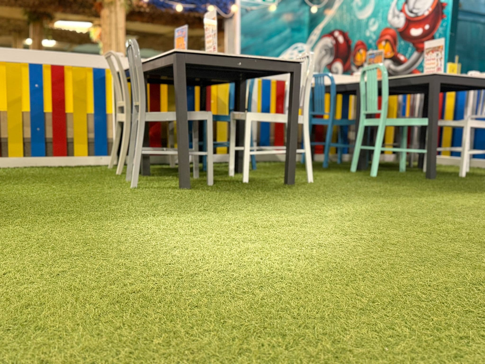 Close-up of a clean soft play floor