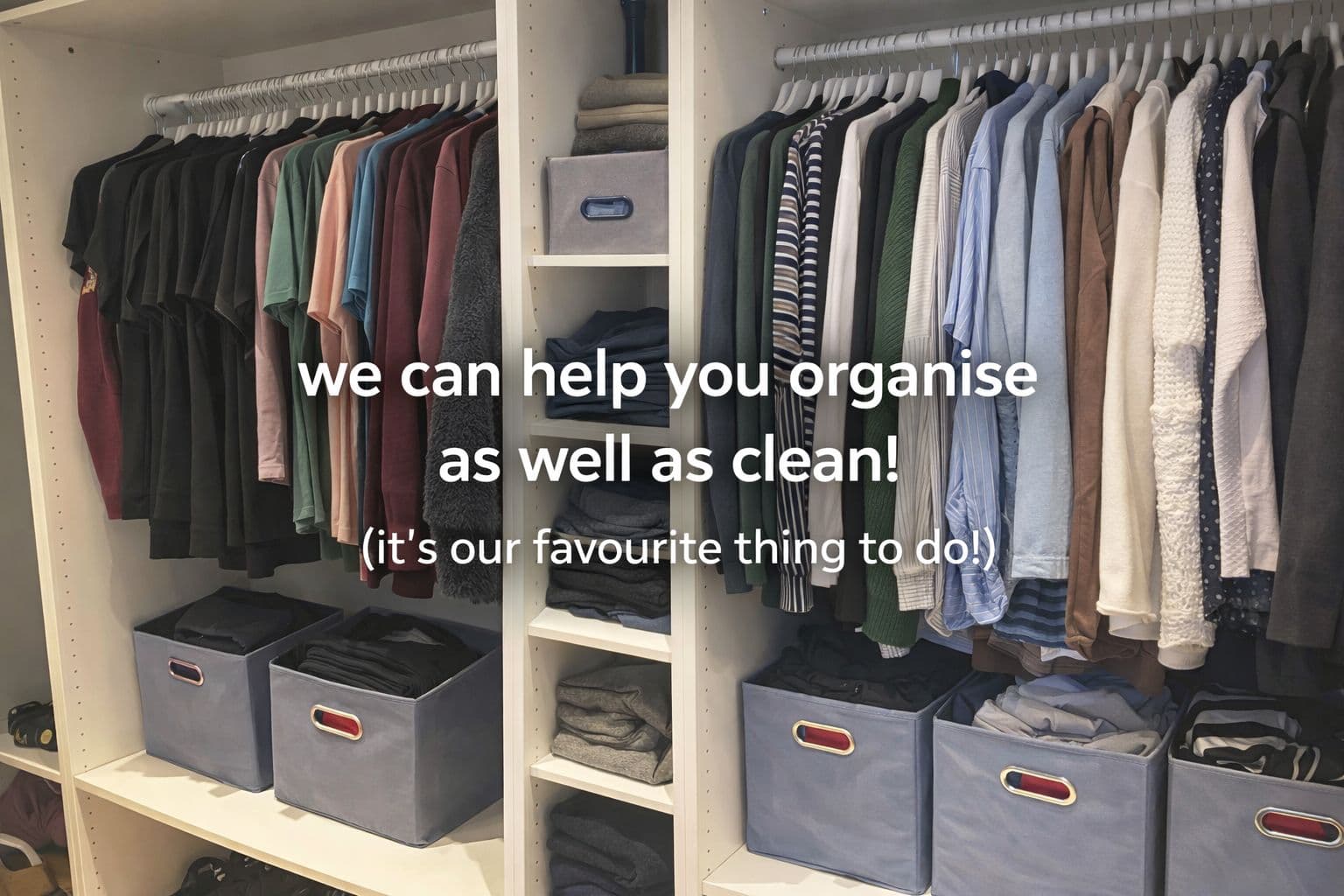 Home organization and cupboard clothing support services